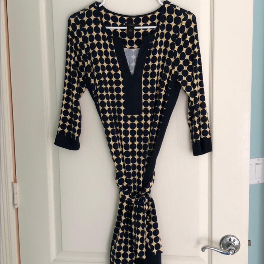 Ann Taylor fun polka dot wrap/tie dress!